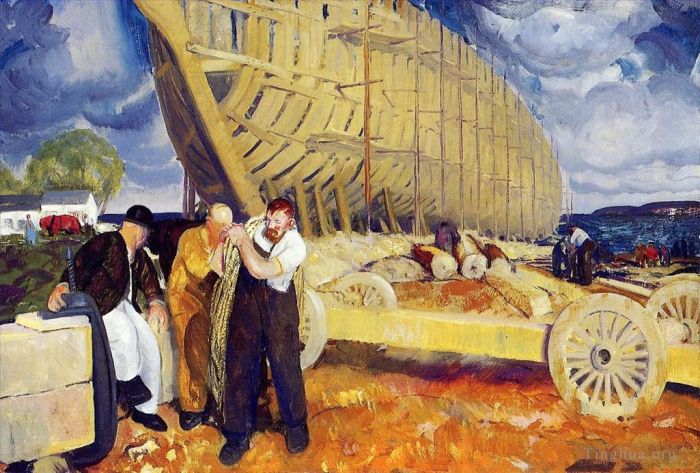 乔治·韦斯利·贝洛斯 的油画作品 -  《船舶建造商》
