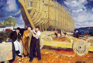 艺术家乔治·韦斯利·贝洛斯作品《船舶建造商》