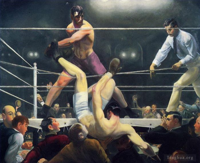乔治·韦斯利·贝洛斯 的油画作品 -  《登普西和菲尔波,1924》