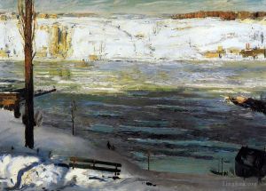 艺术家乔治·韦斯利·贝洛斯作品《浮冰,乔治·韦斯利·贝洛斯,191现实主义风景,乔治·韦斯利·贝洛斯》