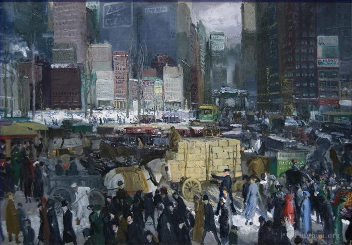 乔治·韦斯利·贝洛斯 的油画作品 -  《纽约》