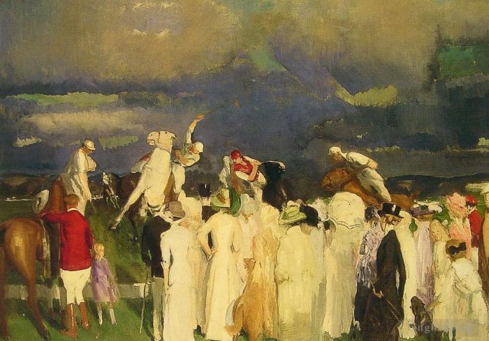 乔治·韦斯利·贝洛斯 的油画作品 -  《马球人群》