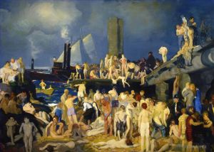 艺术家乔治·韦斯利·贝洛斯作品《河边,1,1915》