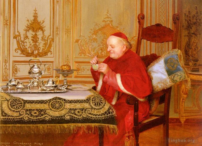 乔治斯·考瑞盖特 的油画作品 -  《下午茶时间》