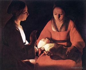 艺术家乔治·德·拉·图尔作品《新生儿》