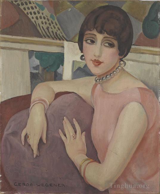格尔达·韦格纳 的油画作品 -  《丹麦女孩莉莉1922》