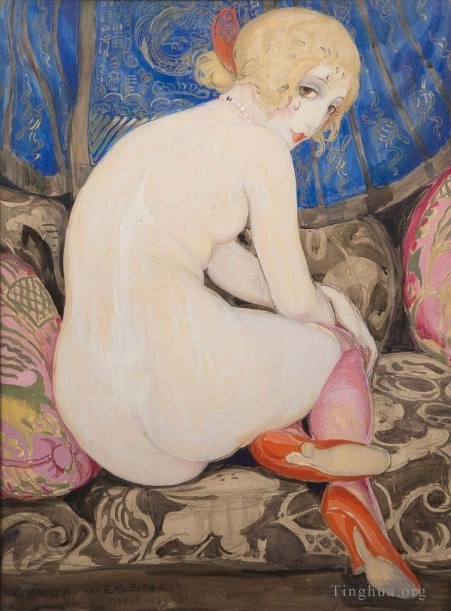 格尔达·韦格纳 的油画作品 -  《裸体》