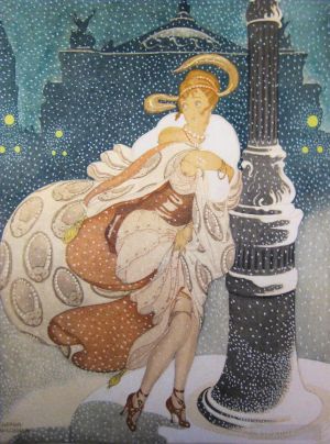 艺术家格尔达·韦格纳作品《巴黎歌剧院的雪夜》