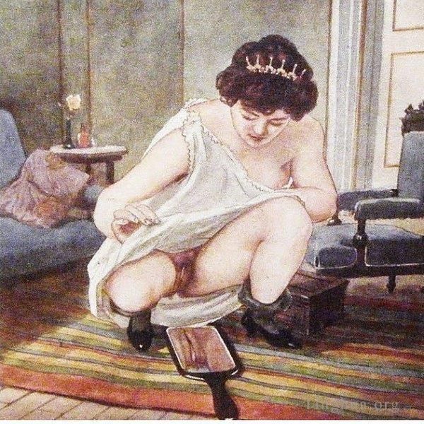 格尔达·韦格纳 的各类绘画作品 -  《观察阴道》