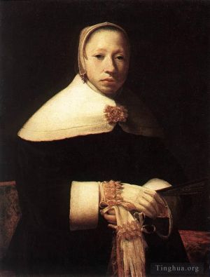艺术家杰勒德·凡·洪特霍斯特作品《一个女人的肖像》