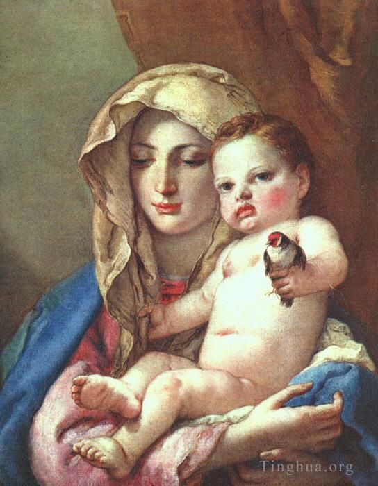 乔瓦尼·巴蒂斯塔·提也波洛 的油画作品 -  《金翅雀圣母》