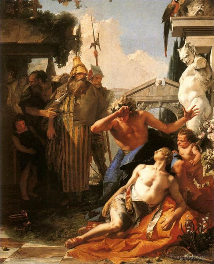 乔瓦尼·巴蒂斯塔·提也波洛 的油画作品 -  《风信子之死》