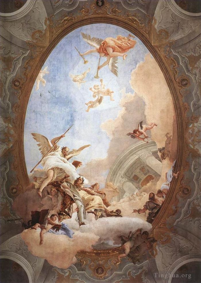 乔瓦尼·巴蒂斯塔·提也波洛 的各类绘画作品 -  《功德相伴的寓言》