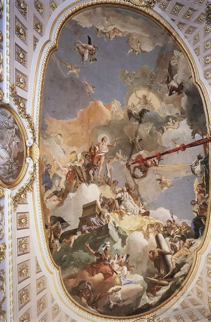 乔瓦尼·巴蒂斯塔·提也波洛 的各类绘画作品 -  《帕拉西奥·雷亚尔,西班牙君主制的神化》