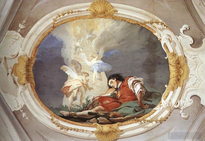 乔瓦尼·巴蒂斯塔·提也波洛 的各类绘画作品 -  《雅各布斯梦想父老宫》