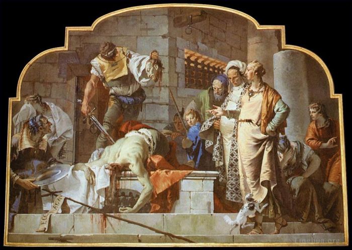 乔瓦尼·巴蒂斯塔·提也波洛 的各类绘画作品 -  《施洗约翰被斩首》