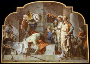 艺术家乔瓦尼·巴蒂斯塔·提也波洛作品《施洗约翰被斩首》