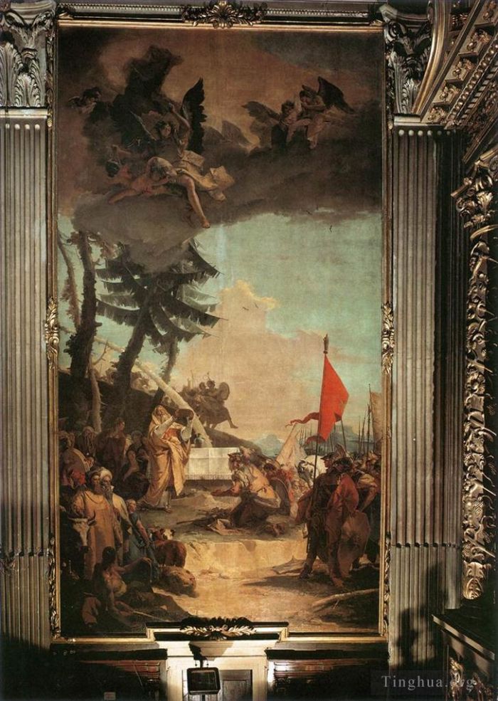 乔瓦尼·巴蒂斯塔·提也波洛 的各类绘画作品 -  《麦基洗德的牺牲》