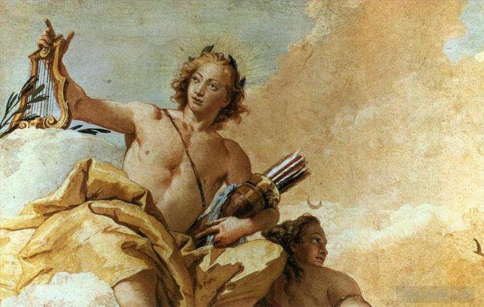 乔瓦尼·巴蒂斯塔·提也波洛 的各类绘画作品 -  《瓦尔马拉纳别墅,阿波罗和戴安娜》