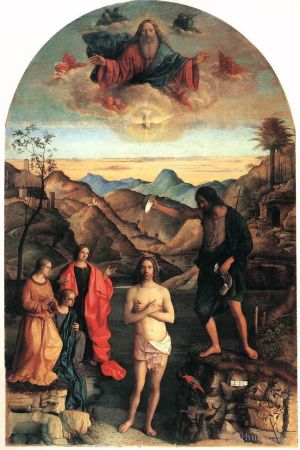 艺术家乔瓦尼·贝利尼作品《基督的洗礼》