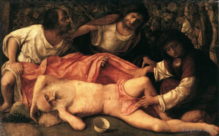 乔瓦尼·贝利尼 的油画作品 -  《诺亚的醉酒》
