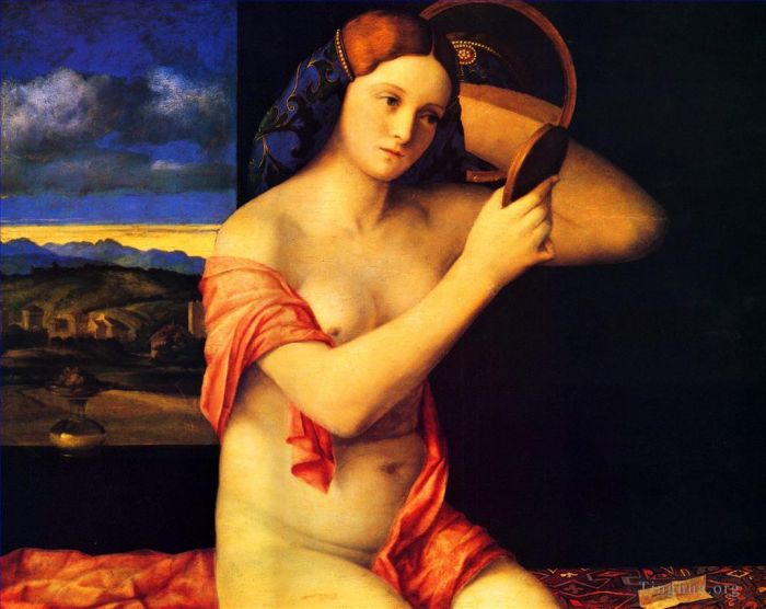 乔瓦尼·贝利尼 的油画作品 -  《女士在上厕所》