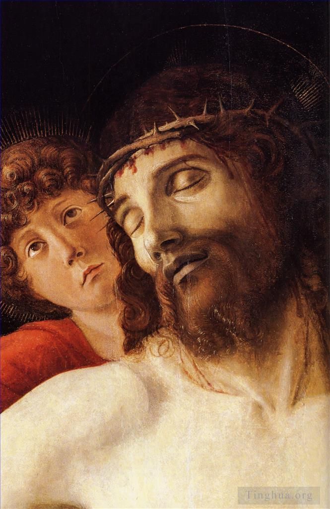 乔瓦尼·贝利尼 的油画作品 -  《死去的基督由两个天使支持dt1》
