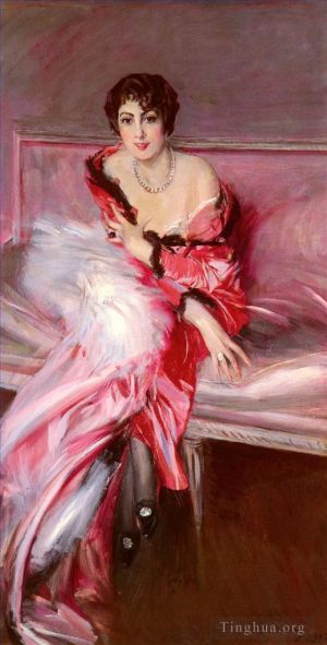 艺术家乔瓦尼·博尔迪尼作品《茱莉亚夫人红衣肖像》