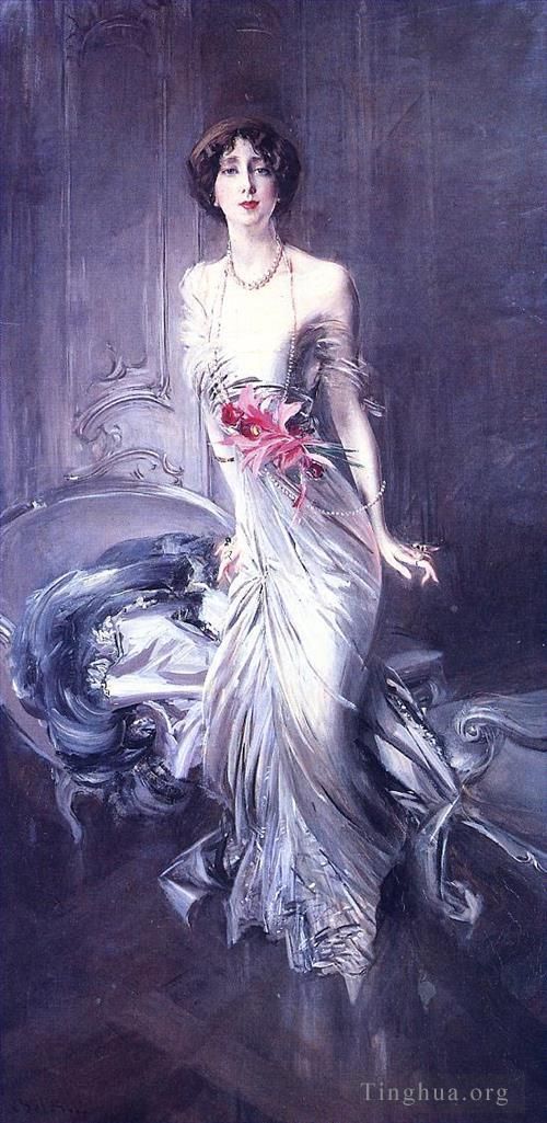 乔瓦尼·博尔迪尼 的油画作品 -  《EL,Doyen,夫人的肖像》
