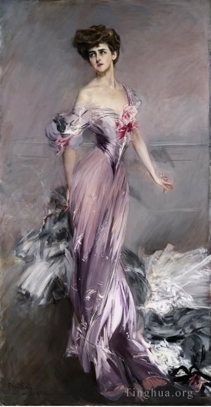 乔瓦尼·博尔迪尼 的油画作品 -  《霍华德约翰斯顿夫人的肖像》