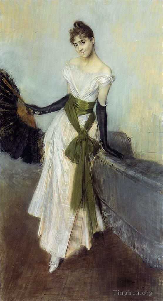 乔瓦尼·博尔迪尼 的油画作品 -  《孔查·德·奥萨夫人的肖像》