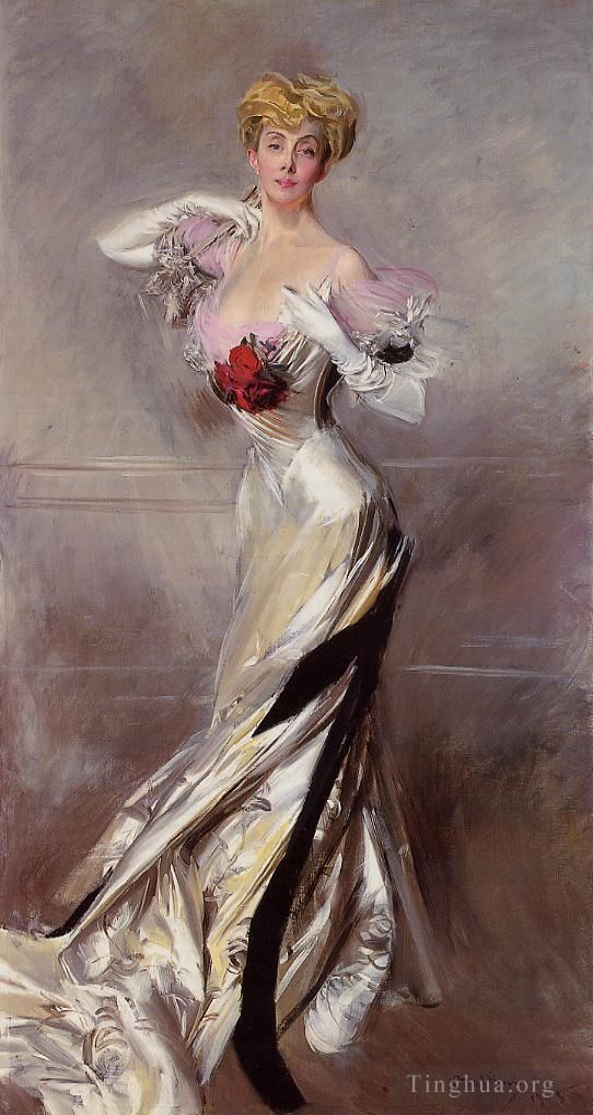 乔瓦尼·博尔迪尼 的油画作品 -  《齐奇伯爵夫人的肖像》
