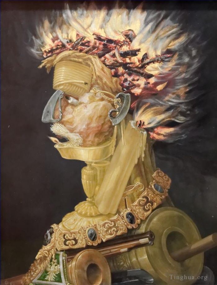 朱塞佩·阿尔钦博托 的油画作品 -  《火艺术史博物馆》
