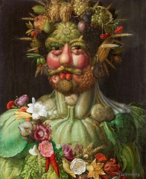 艺术家朱塞佩·阿尔钦博托作品《哈布斯堡王朝的鲁道夫二世,饰,Vertumnus》