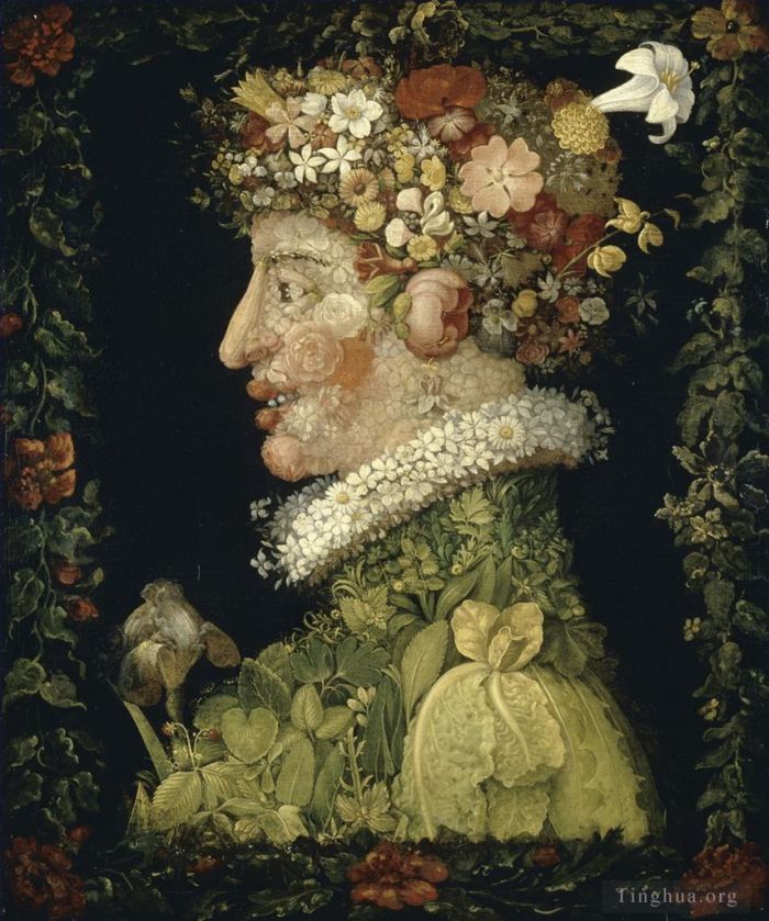 朱塞佩·阿尔钦博托 的油画作品 -  《1573年春天》