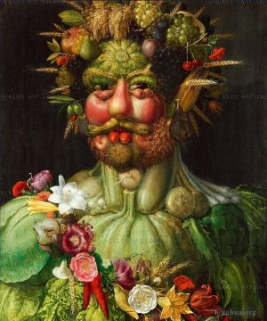 艺术家朱塞佩·阿尔钦博托作品《蔬菜和鲜花的男人》