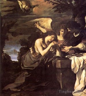艺术家圭尔奇诺作品《抹大拉和两个天使》