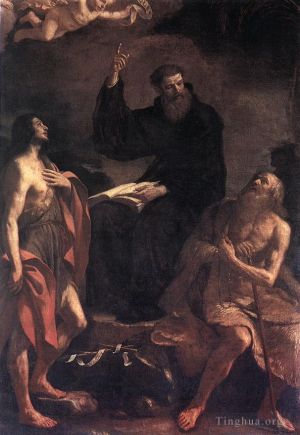 艺术家圭尔奇诺作品《圣奥古斯丁,施洗者约翰和隐士圣保罗》