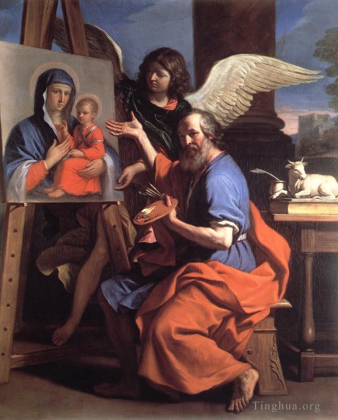 圭尔奇诺 的油画作品 -  《圣路加展示一幅圣母像》