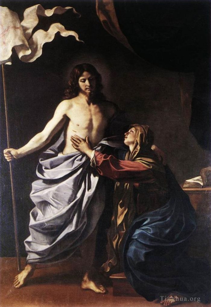圭尔奇诺 的油画作品 -  《复活的基督向童贞女显现》