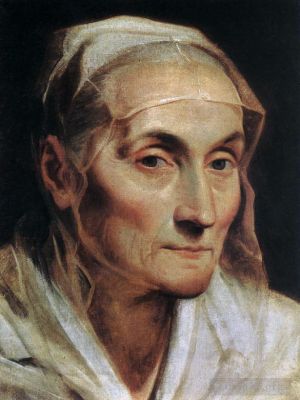 艺术家圭多·雷尼作品《一位老妇人的肖像》