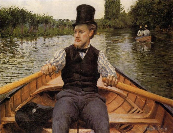 古斯塔夫·卡勒波特 的油画作品 -  《划船派对》