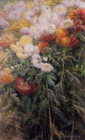 艺术家古斯塔夫·卡勒波特作品《小热讷维耶的菊花丛花园》