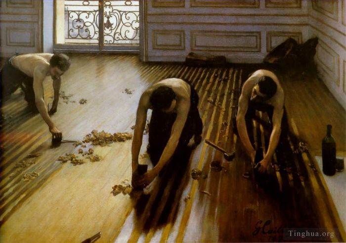 古斯塔夫·卡勒波特 的油画作品 -  《地板剥离器》