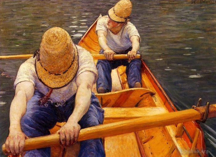 古斯塔夫·卡勒波特 的油画作品 -  《桨手》