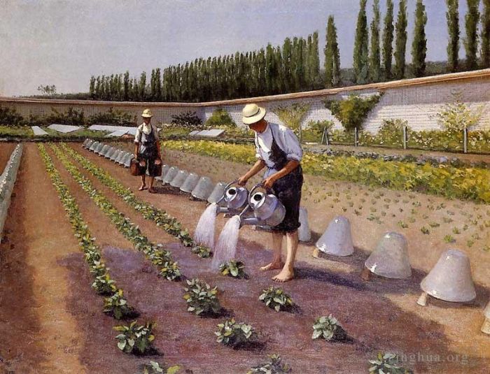 古斯塔夫·卡勒波特 的油画作品 -  《园丁,pg》