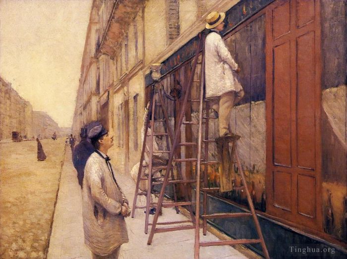 古斯塔夫·卡勒波特 的油画作品 -  《房屋油漆工》