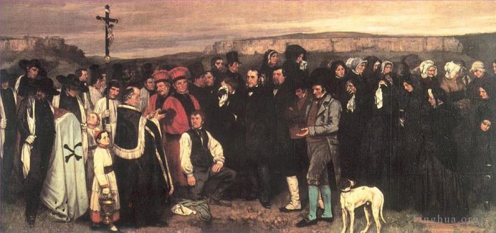 居斯塔夫·库尔贝 的油画作品 -  《奥尔南的葬礼》