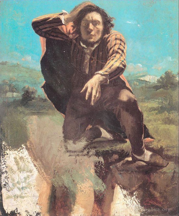 居斯塔夫·库尔贝 的油画作品 -  《绝望的人,由恐惧造就的人》