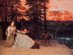 艺术家居斯塔夫·库尔贝作品《法兰克福夫人,古斯塔夫·库尔贝,1858》